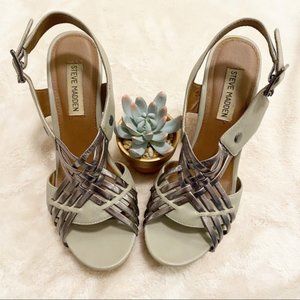 Steve Madden Leather Wedges Size 7.5